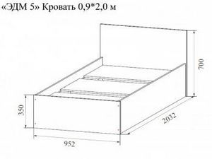 Кровать 900 Эдем-5 в Североуральске - severouralsk.ok-mebel.com | фото 3