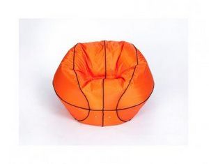 Кресло-мешок Баскетбольный мяч малый оранжево-черное в Североуральске - severouralsk.ok-mebel.com | фото 1