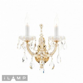 Бра iLamp Diamond W6071-2 GD+CL в Североуральске - severouralsk.ok-mebel.com | фото 2