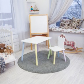 Детский комплект стол и стул «Мишка» Rolti Baby (белый/цветной, массив березы/мдф) в Североуральске - severouralsk.ok-mebel.com | фото 2