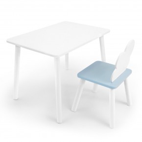 Детский комплект стол и стул «Облачко» Rolti Baby (белый/голубой, массив березы/мдф) в Североуральске - severouralsk.ok-mebel.com | фото