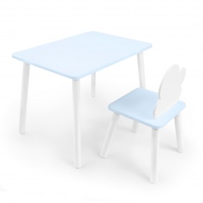 Детский комплект стол и стул «Облачко» Rolti Baby  (голубая столешница/голубое сиденье/белые ножки) в Североуральске - severouralsk.ok-mebel.com | фото