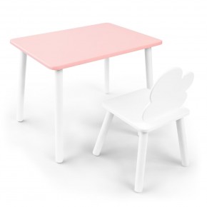 Детский комплект стол и стул «Облачко» Rolti Baby (розовый/белый, массив березы/мдф) в Североуральске - severouralsk.ok-mebel.com | фото