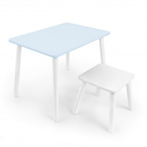 Детский комплект стол и табурет Rolti Baby (голубая столешница/белое сиденье/белые ножки) в Североуральске - severouralsk.ok-mebel.com | фото