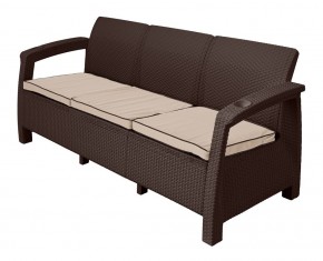 Диван Yalta Premium Sofa 3 Set (Ялта) шоколадный (+подушки под спину) в Североуральске - severouralsk.ok-mebel.com | фото 1