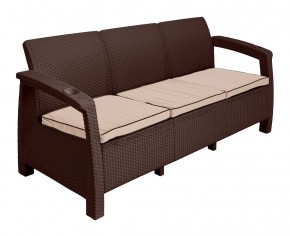 Диван Yalta Premium Sofa 3 Set (Ялта) шоколадный (+подушки под спину) в Североуральске - severouralsk.ok-mebel.com | фото 2