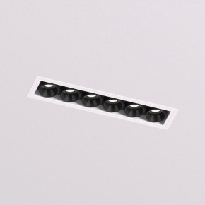 DK2531-WB Встраиваемый светильник SPACE со светодиодом под шпатлевку L126mm 220V 10W 38° 4000К IP20 белый/черный алюминий в Североуральске - severouralsk.ok-mebel.com | фото