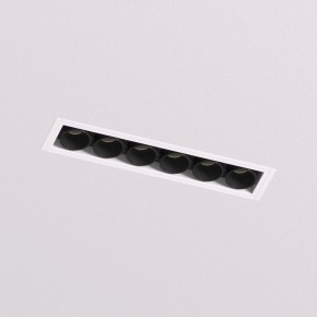 DK2531-WB Встраиваемый светильник SPACE со светодиодом под шпатлевку L126mm 220V 10W 38° 4000К IP20 белый/черный алюминий в Североуральске - severouralsk.ok-mebel.com | фото 2