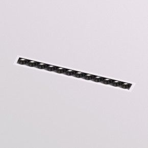 DK2532-WB Встраиваемый светильник SPACE со светодиодом под шпатлевку L240mm 220V 20W 38° 4000К IP20 белый/черный алюминий в Североуральске - severouralsk.ok-mebel.com | фото
