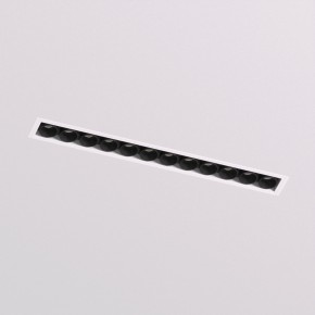 DK2532-WB Встраиваемый светильник SPACE со светодиодом под шпатлевку L240mm 220V 20W 38° 4000К IP20 белый/черный алюминий в Североуральске - severouralsk.ok-mebel.com | фото 2