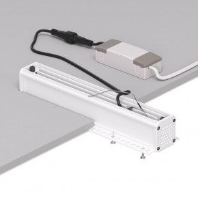 DK2532-WB Встраиваемый светильник SPACE со светодиодом под шпатлевку L240mm 220V 20W 38° 4000К IP20 белый/черный алюминий в Североуральске - severouralsk.ok-mebel.com | фото 6
