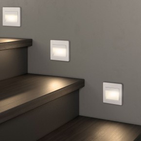 DK3050-WH Светильник встраиваемый в стену, IP 20, LED 3000, 1 Вт, белый, пластик в Североуральске - severouralsk.ok-mebel.com | фото 6