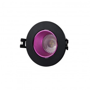 DK3061-BK+PI Встраиваемый светильник, IP 20, 10 Вт, GU5.3, LED, черный/розовый, пластик в Североуральске - severouralsk.ok-mebel.com | фото
