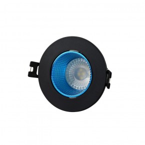 DK3061-BK+СY Встраиваемый светильник, IP 20, 10 Вт, GU5.3, LED, черный/голубой, пластик в Североуральске - severouralsk.ok-mebel.com | фото