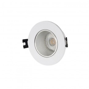 DK3061-WH+CH Встраиваемый светильник, IP 20, 10 Вт, GU5.3, LED, белый/хром, пластик в Североуральске - severouralsk.ok-mebel.com | фото