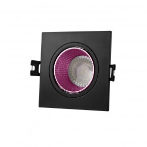 DK3071-BK+PI Встраиваемый светильник, IP 20, 10 Вт, GU5.3, LED, черный/розовый, пластик в Североуральске - severouralsk.ok-mebel.com | фото 1