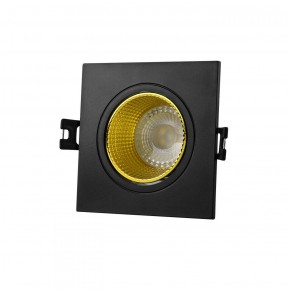 DK3071-BK+YE Встраиваемый светильник, IP 20, 10 Вт, GU5.3, LED, черный/желтый, пластик в Североуральске - severouralsk.ok-mebel.com | фото 1