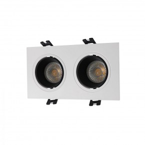 DK3072-WH+BK Встраиваемый светильник, IP 20, 10 Вт, GU5.3, LED, белый/черный, пластик в Североуральске - severouralsk.ok-mebel.com | фото