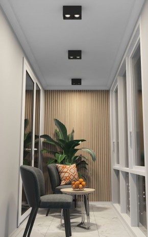 DK3085-BK+CH Светильник накладной IP 20, 10 Вт, GU5.3, LED, черный/хром, пластик в Североуральске - severouralsk.ok-mebel.com | фото 2