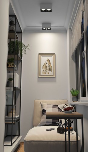 DK3085-WB+WH Светильник накладной IP 20, 10 Вт, GU5.3, LED, бело-черный/белый, пластик в Североуральске - severouralsk.ok-mebel.com | фото 2