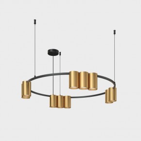 DK4065-BK+SG Подвесной светильник ORBIT , IP20, 10xGU10 LED до 15 Вт, черный + сатинированное золото, алюминий в Североуральске - severouralsk.ok-mebel.com | фото 2