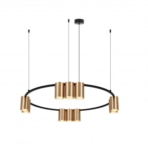 DK4065-BK+SG Подвесной светильник ORBIT , IP20, 10xGU10 LED до 15 Вт, черный + сатинированное золото, алюминий в Североуральске - severouralsk.ok-mebel.com | фото 3