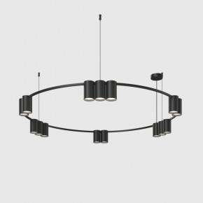 DK4067-BK Подвесной светильник ORBIT, IP20, 15xGU10 LED до 15 Вт, черный матовый, алюминий в Североуральске - severouralsk.ok-mebel.com | фото