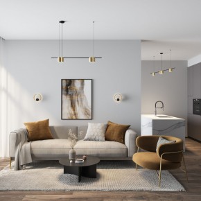 DK5060-BK+SG Бра ORBIT, IP20, 3000К, LED, 10 Вт, черный + сатинированное золото, алюминий в Североуральске - severouralsk.ok-mebel.com | фото 5
