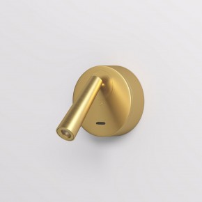 DK5072-SB Бра SHINE WALL со светодиодом, D104*H68, IP20, 3000К, 3W, RA?90, сатинированная латунь, алюминий в Североуральске - severouralsk.ok-mebel.com | фото 2