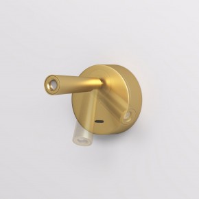 DK5072-SB Бра SHINE WALL со светодиодом, D104*H68, IP20, 3000К, 3W, RA?90, сатинированная латунь, алюминий в Североуральске - severouralsk.ok-mebel.com | фото 3