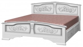 ЕЛЕНА Кровать из массива 1400 с 2-мя ящиками  в Североуральске - severouralsk.ok-mebel.com | фото
