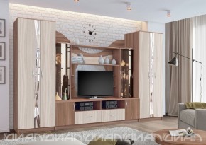 Гостиная Аллегро с 2 шкафами вариант-5 (Ясень светлый/тёмный) в Североуральске - severouralsk.ok-mebel.com | фото 3