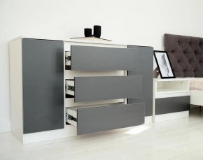 Комод 1200 Парус (Белый/Графит) в Североуральске - severouralsk.ok-mebel.com | фото 4