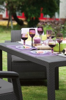 Комплект мебели Корфу Фиеста (Corfu fiesta set) графит в Североуральске - severouralsk.ok-mebel.com | фото 3
