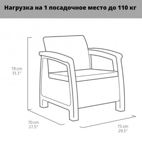 Комплект мебели Корфу Рест (Corfu Rest - without table) коричневый в Североуральске - severouralsk.ok-mebel.com | фото 3
