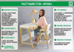 Комплект растущий стол и стул с чехлом 38 попугаев «Вуди» (Белый, Белый, Беж) в Североуральске - severouralsk.ok-mebel.com | фото