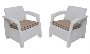 Комплект уличной мебели Yalta Premium Terrace Set (Ялта) белый (+подушки под спину) в Североуральске - severouralsk.ok-mebel.com | фото 4