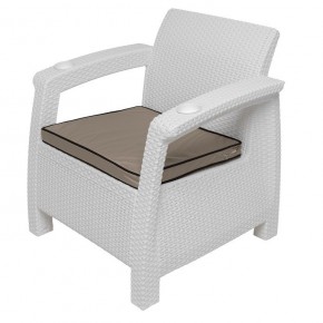 Комплект уличной мебели Yalta Premium Terrace Set (Ялта) белый (+подушки под спину) в Североуральске - severouralsk.ok-mebel.com | фото 7