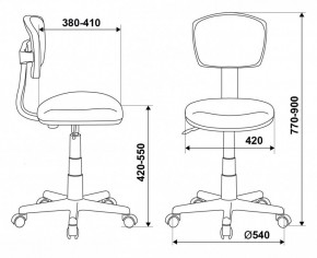 Кресло детское Бюрократ CH-W299/LB/TW-55 голубой в Североуральске - severouralsk.ok-mebel.com | фото 4