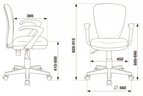 Кресло детское Бюрократ KD-W10AXSN/26-25 серый в Североуральске - severouralsk.ok-mebel.com | фото 4
