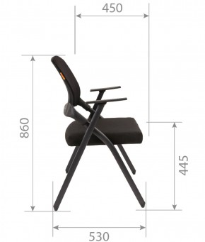 Кресло для посетителей CHAIRMAN NEXX (ткань стандарт черный/сетка DW-01) в Североуральске - severouralsk.ok-mebel.com | фото 7