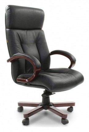 Кресло для руководителя Chairman 421 черный/орех темный, черный в Североуральске - severouralsk.ok-mebel.com | фото