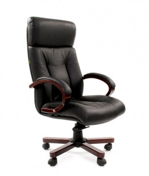 Кресло для руководителя CHAIRMAN  421 (Натуральная кожа) Черное в Североуральске - severouralsk.ok-mebel.com | фото