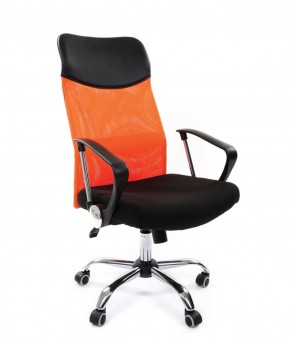 Кресло для руководителя CHAIRMAN 610 N (15-21 черный/сетка оранжевый) в Североуральске - severouralsk.ok-mebel.com | фото 1