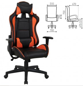 Кресло компьютерное BRABIX "GT Racer GM-100" (черное/оранжевое) 531925 в Североуральске - severouralsk.ok-mebel.com | фото 2