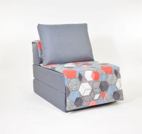 Кресло-кровать бескаркасное Харви (серый-геометрия слейт) в Североуральске - severouralsk.ok-mebel.com | фото