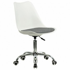 Кресло стул BRABIX "Eames MG-310 CH", хром, пластик белый, ткань серая, 532924 в Североуральске - severouralsk.ok-mebel.com | фото 2