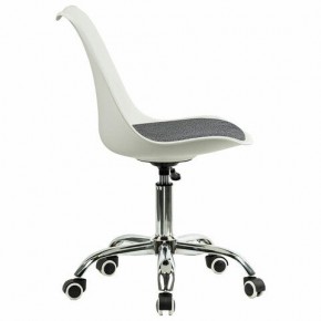 Кресло стул BRABIX "Eames MG-310 CH", хром, пластик белый, ткань серая, 532924 в Североуральске - severouralsk.ok-mebel.com | фото 3