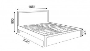 Кровать 1.6 М07 Стандарт с основанием Беатрис (Орех гепланкт) в Североуральске - severouralsk.ok-mebel.com | фото