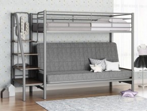 Кровать двухъярусная с диваном "Мадлен-3" (Серый/Серый) в Североуральске - severouralsk.ok-mebel.com | фото